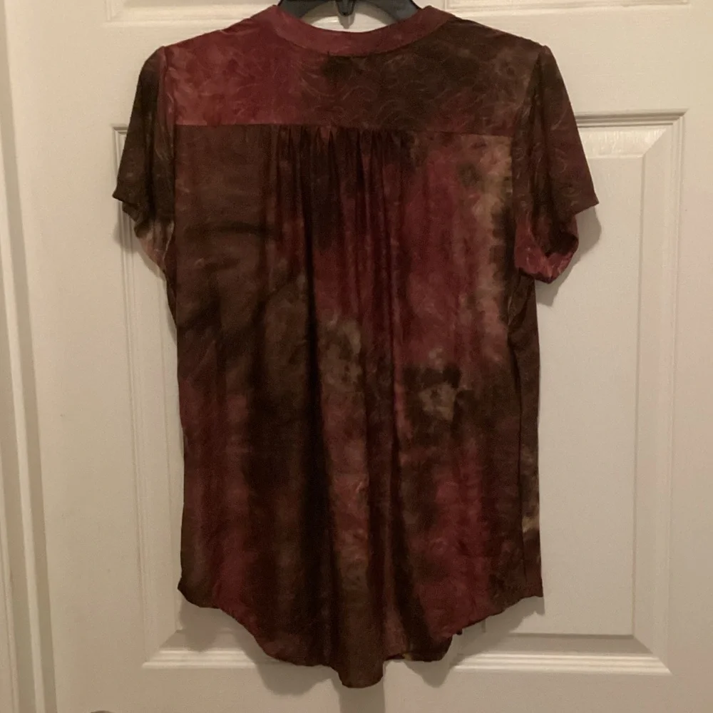 Elegant Tie-Dye Blouse with Stud Accents by Sienna Grace. Junior M.  (C5) - Picture 3 of 6